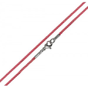Рожевий тканинної шнур на сталевих застібках