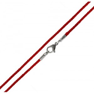 Червоний тканинної шнур на сталевих застібках